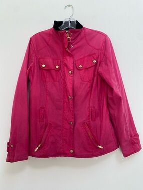 Barbour 🌺‎ Fuchsia Waxed Utility Jacket UK Made with Gold Hardware 💫